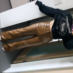 Brand New Brown Leather Pants